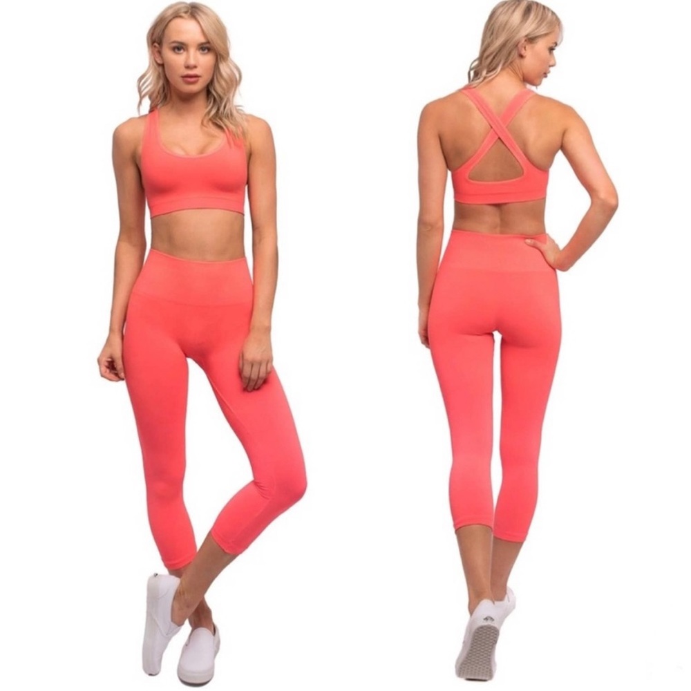 TLA by Morgan Stewart neon pink leggings small